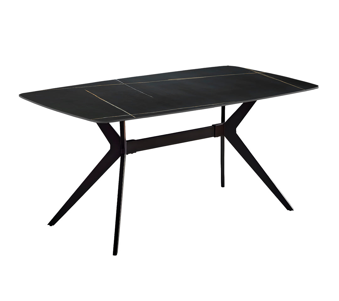 MESA ITALIA MARMOL CERÁMICA NEGRO 140x80x75cm