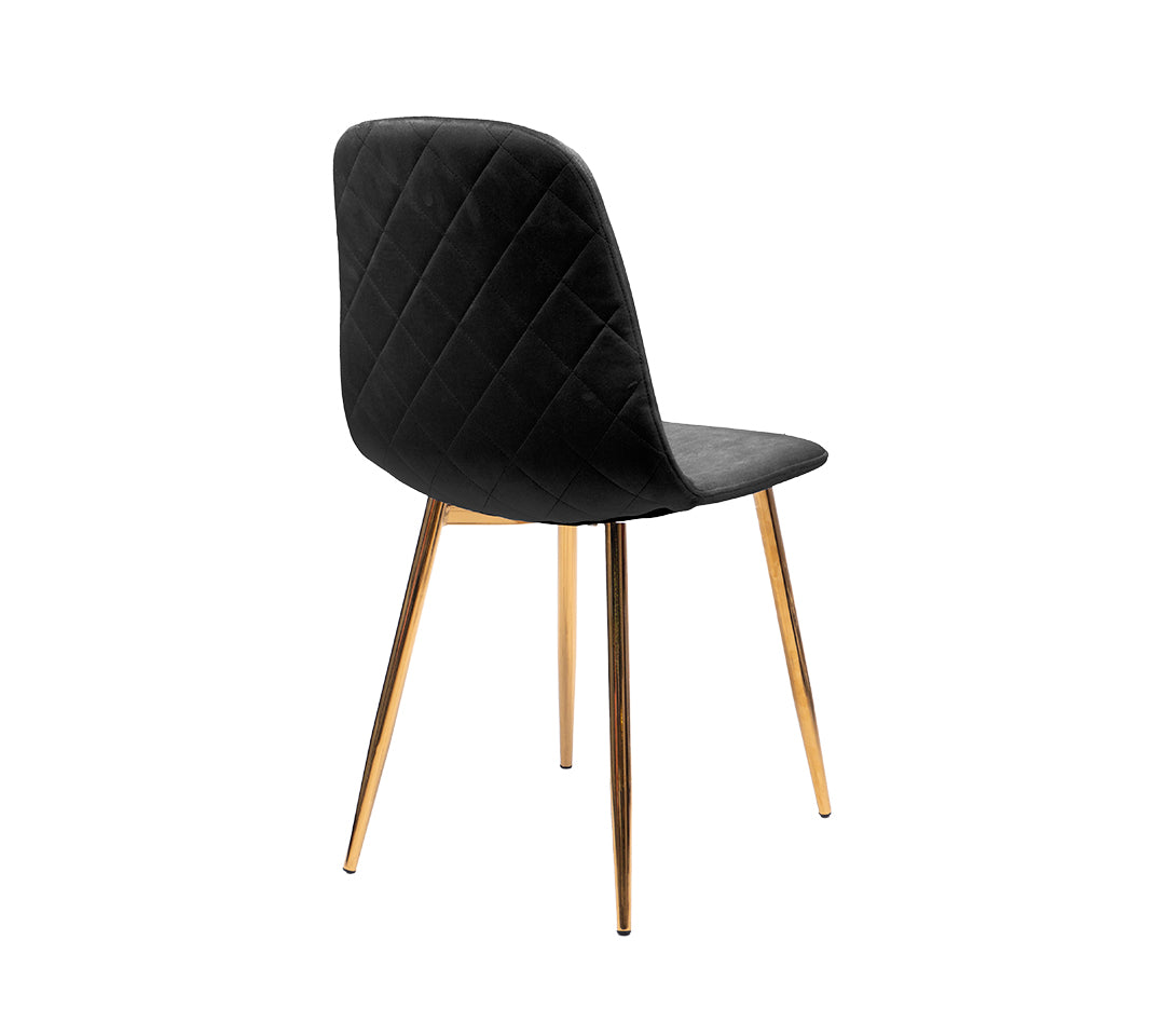 VIVIAN GOLD Silla de tela gamuzada