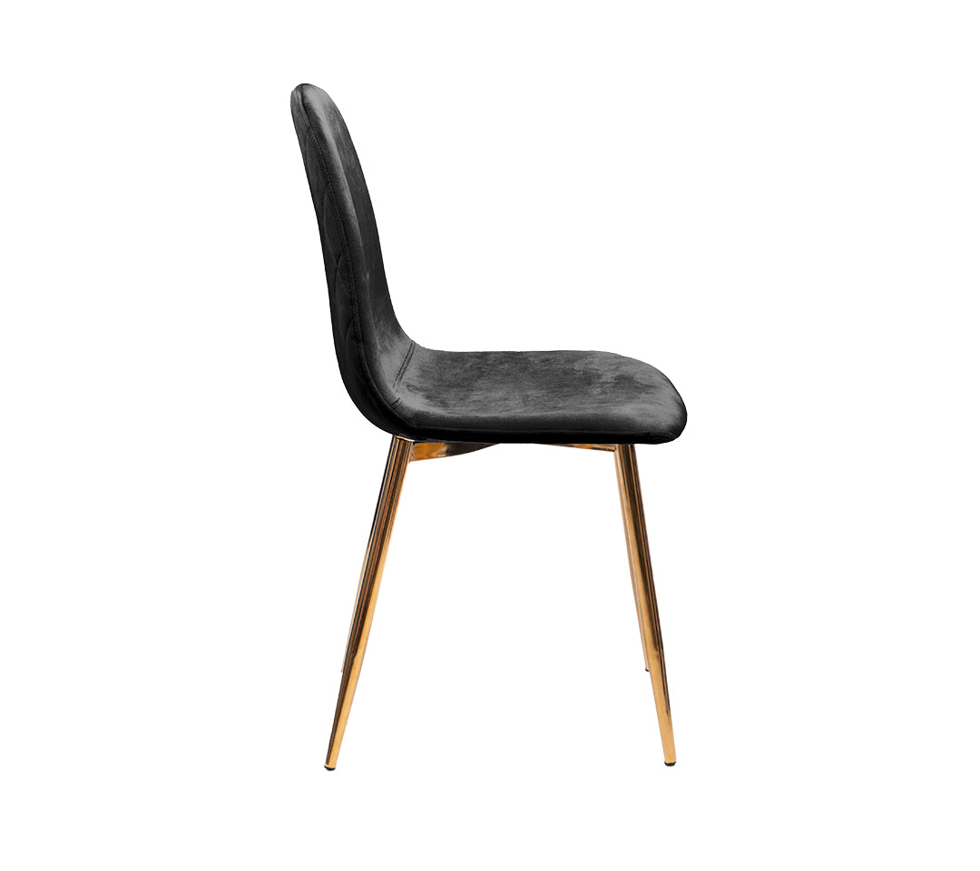 VIVIAN GOLD Silla de tela gamuzada