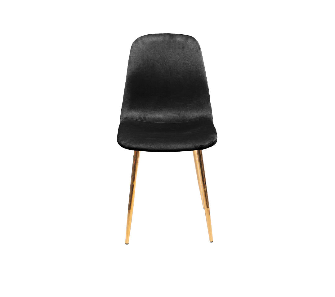 VIVIAN GOLD Silla de tela gamuzada