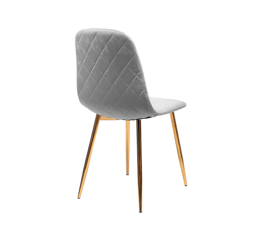 VIVIAN GOLD Silla de tela gamuzada
