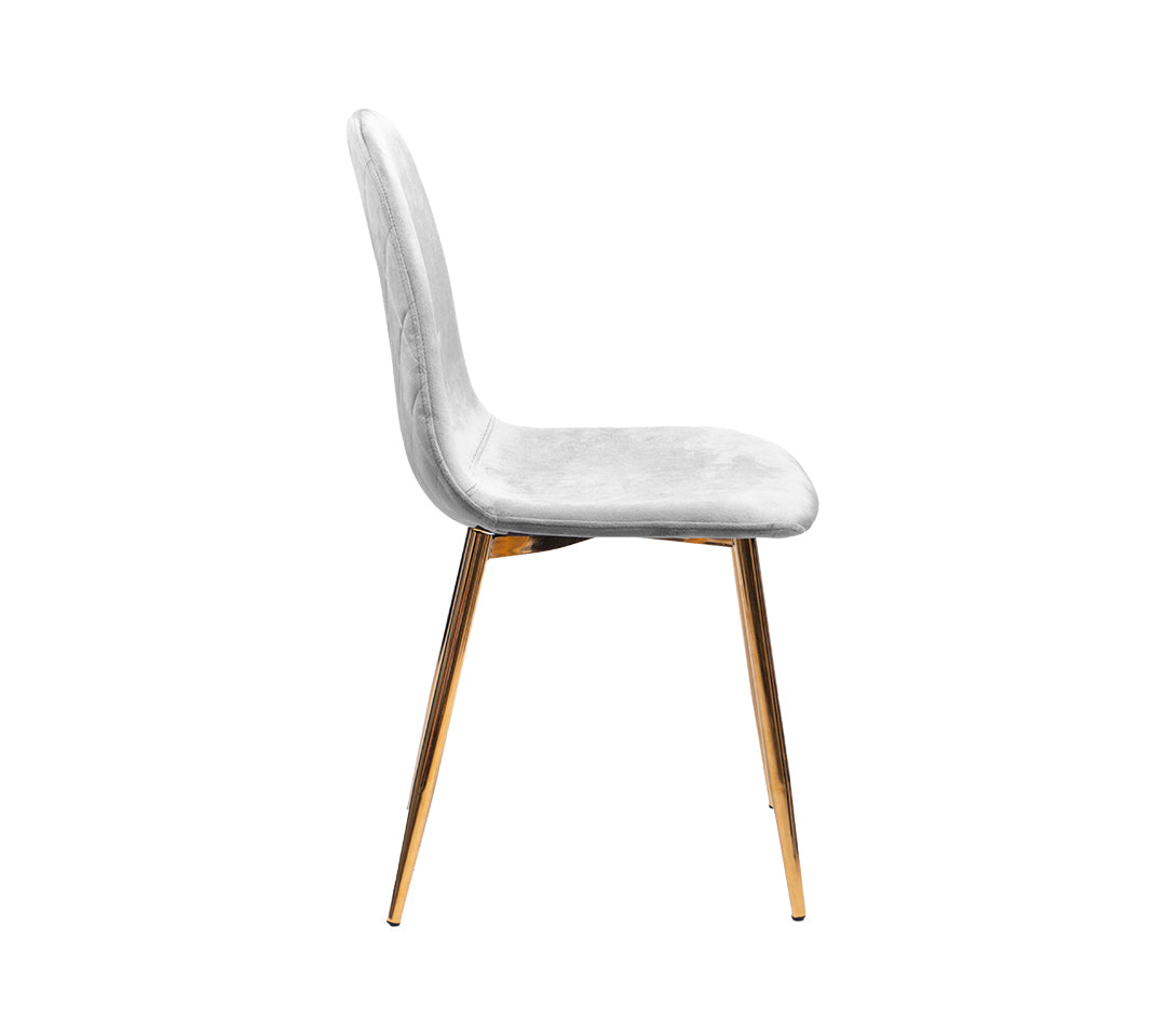 VIVIAN GOLD Silla de tela gamuzada