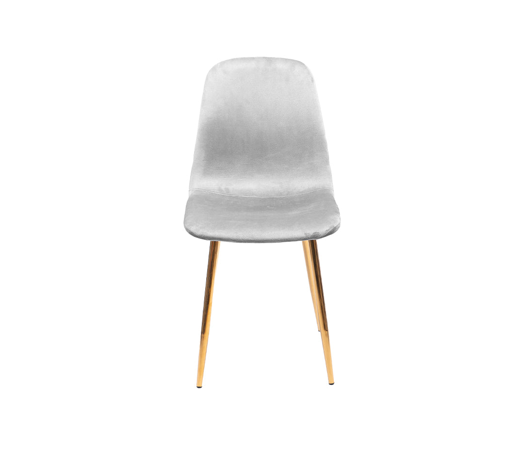VIVIAN GOLD Silla de tela gamuzada