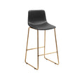 TABURETE DE BAR CAMILA NEGRO PATAS GOLD