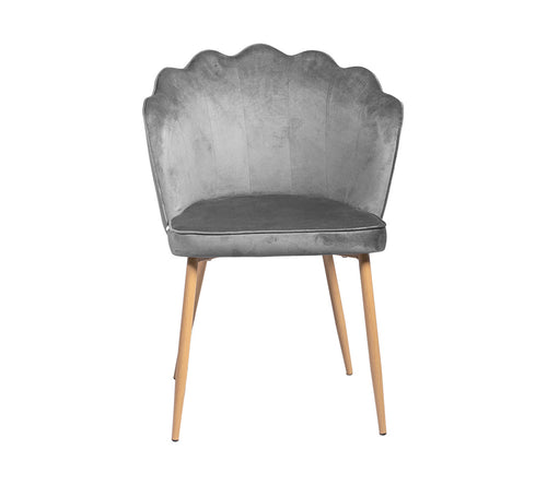 CLARET Silla gamuzada - Patas Metal