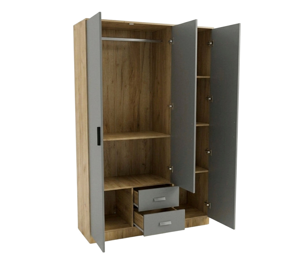 CLOSET PRAGA 3 PUERTAS GRIS – 120 x 45 x 190cm