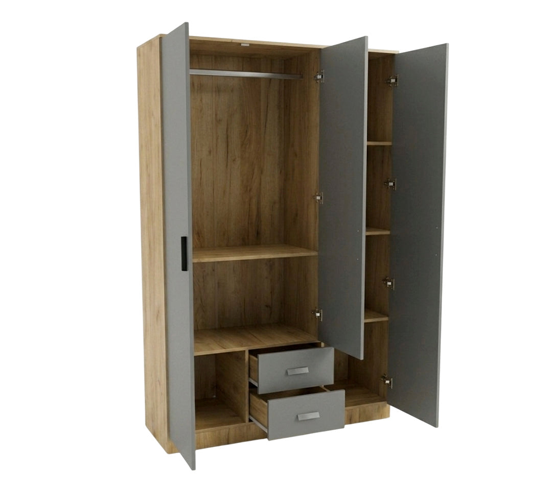 CLOSET PRAGA 3 PUERTAS GRIS – 120 x 45 x 190cm