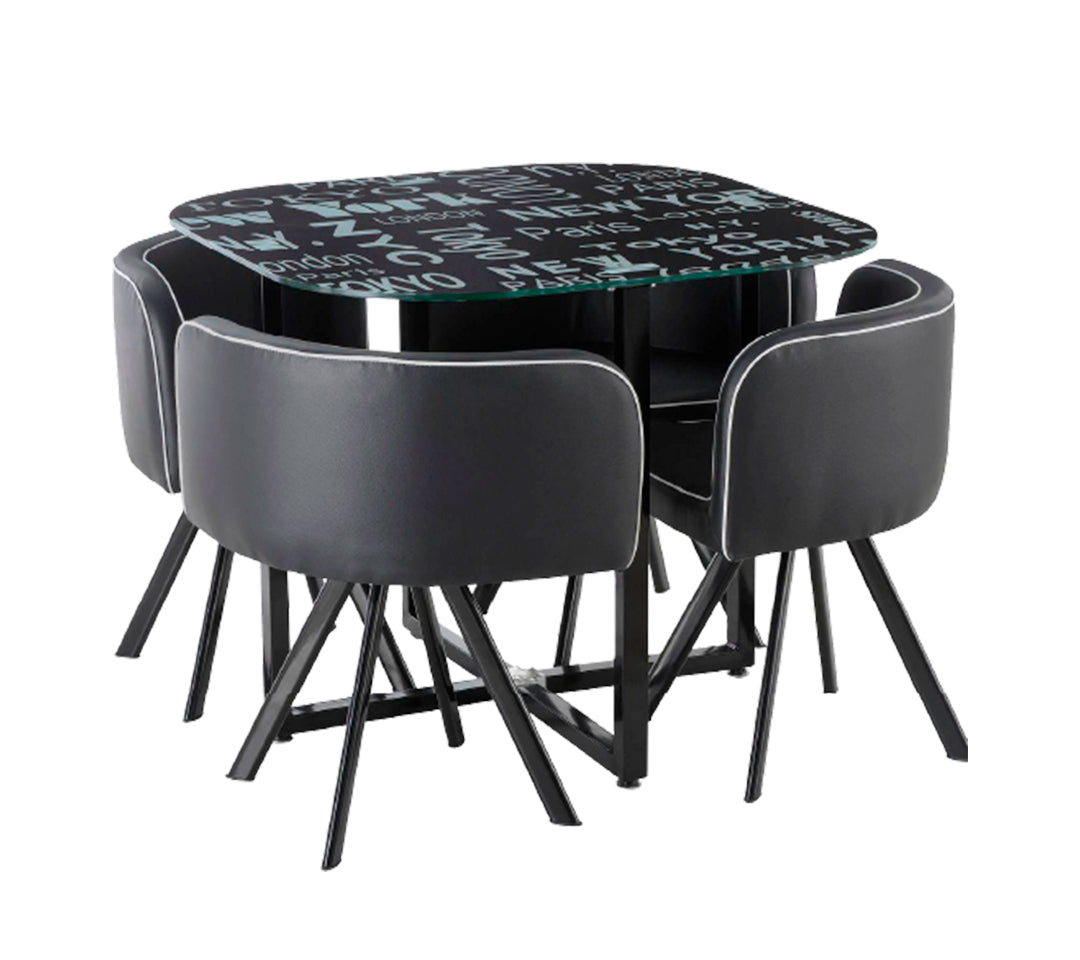 SET COMEDOR HOLLAND TAPIZ MODERNO 4 PUESTOS 90×90