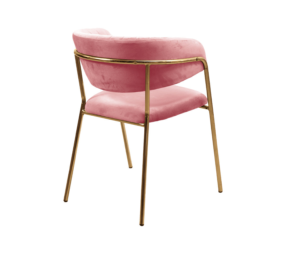 IVORY Silla gamuzada - Patas Gold