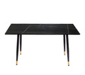 MESA MARMOL CERÁMICA NEGRO 140x80x75cm