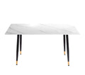 MESA MARMOL CERÁMICA BLANCO 140x80x75cm