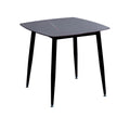 MESA CUADRADA MARMOL CERÁMICA NEGRO 80X80cm