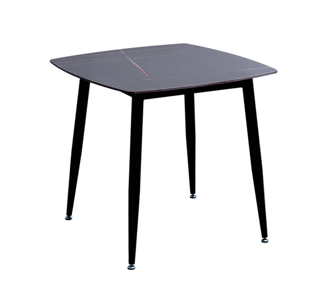 MESA CUADRADA MARMOL CERÁMICA NEGRO 80X80cm
