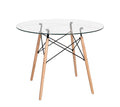 MESA BILOFFICE GLASS REDONDA 100x75cm