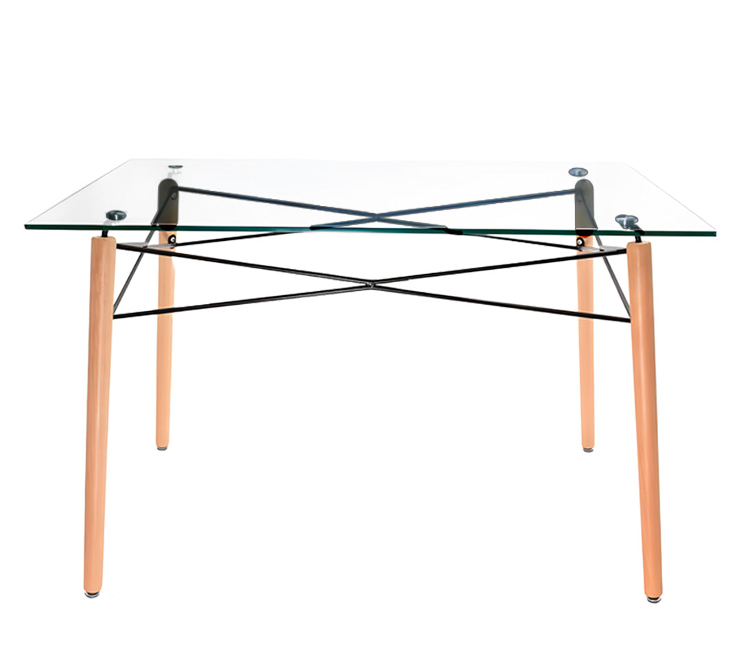MESA GLASS EAMES RECTANGULAR 150x80x75cm