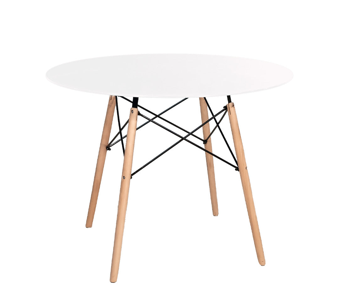 MESA EAMES REDONDA COLOR BLANCO 100x75CM