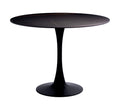 Mesa Redonda Mármol Cerámica Negro 100X75CM