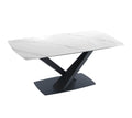 MESA AMSTERDAM MARMOL CERÁMICA BLANCO 140x80x75cm