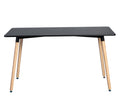 MESA RETRO CUADRADA COLOR NEGRO 80x80CM