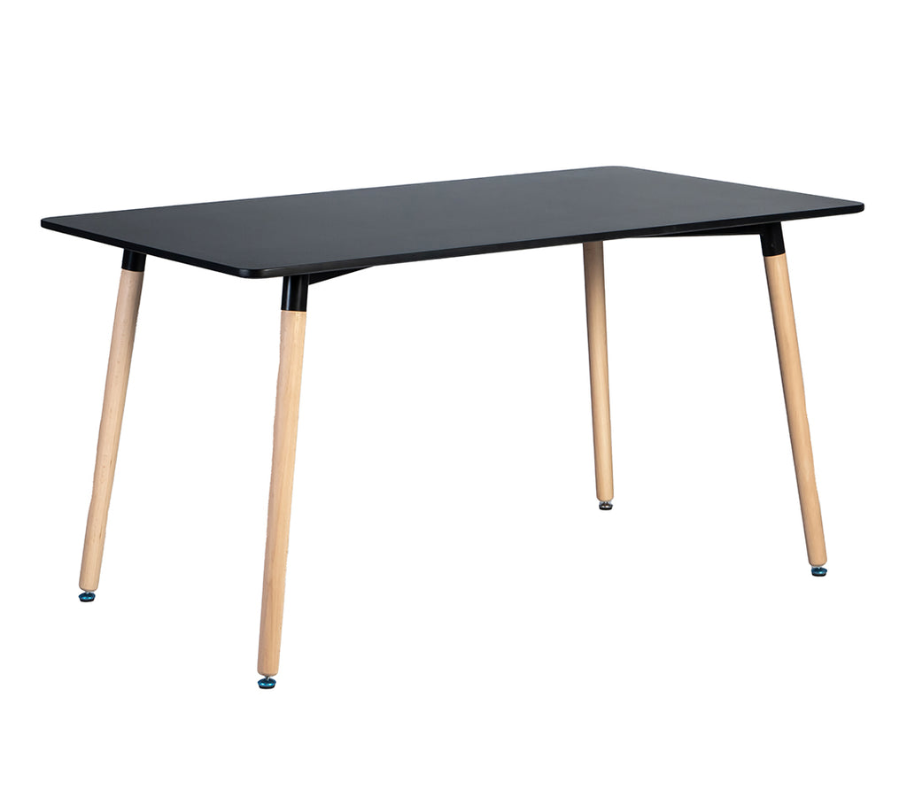 MESA RETRO CUADRADA COLOR NEGRO 80x80CM