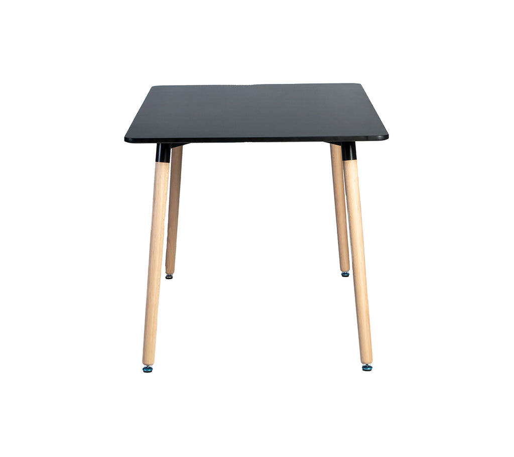 MESA RETRO CUADRADA COLOR NEGRO 80x80CM