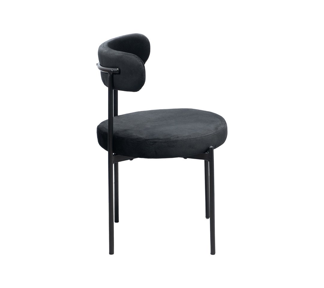 Nordica Silla de tela gamuzada
