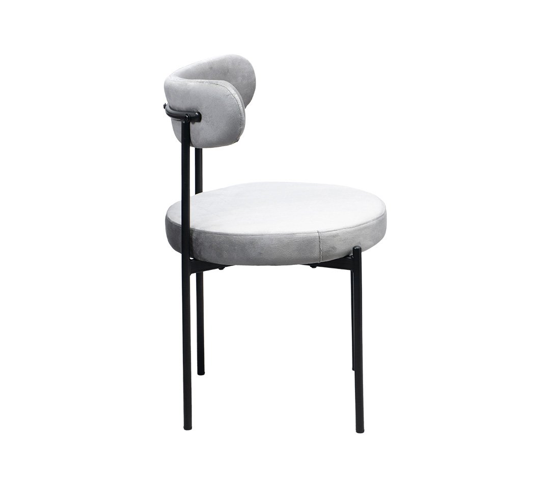 Nordica Silla de tela gamuzada