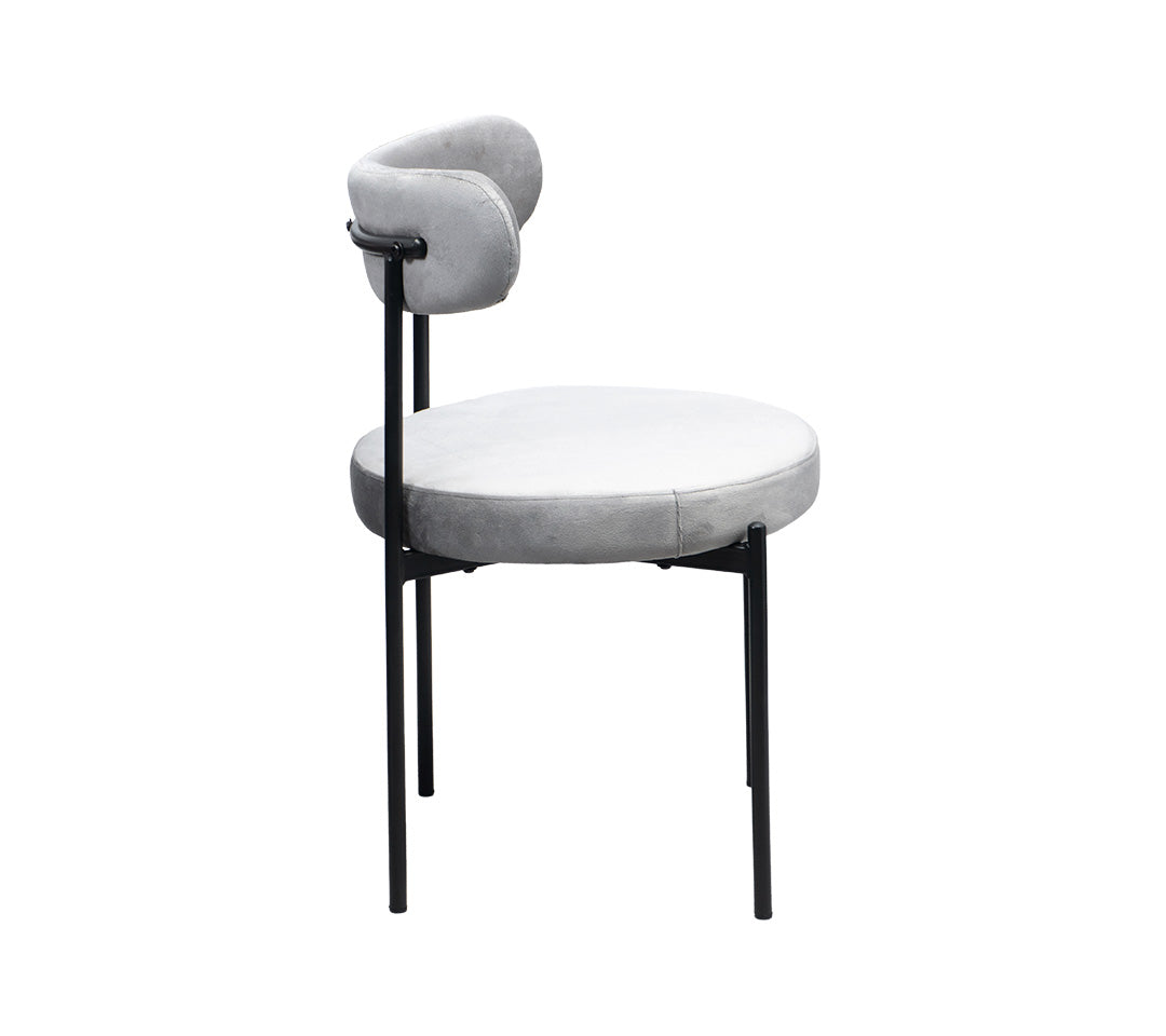 NORDICA Silla de tela gamuzada