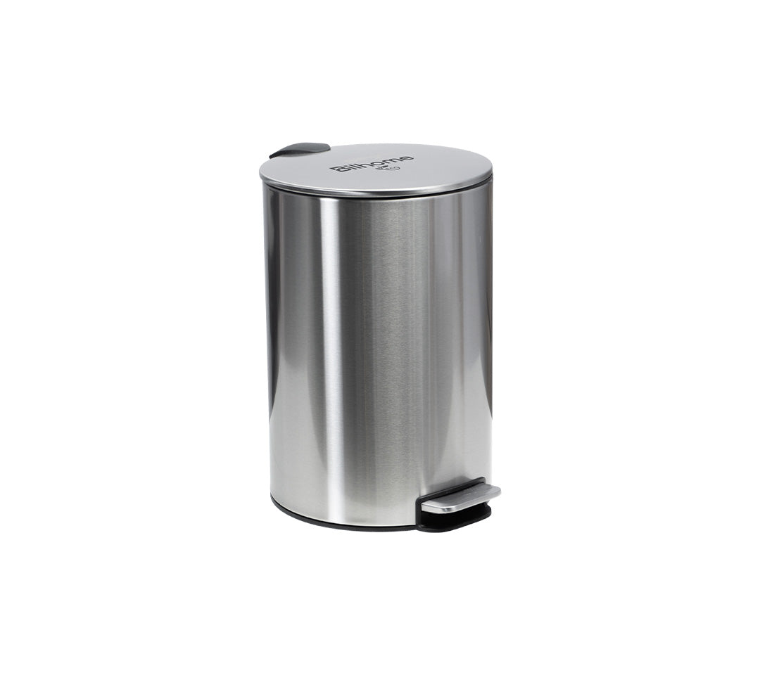 PAPELERA BILHOME CILINDRICA ACERO INOXIDABLE 12L