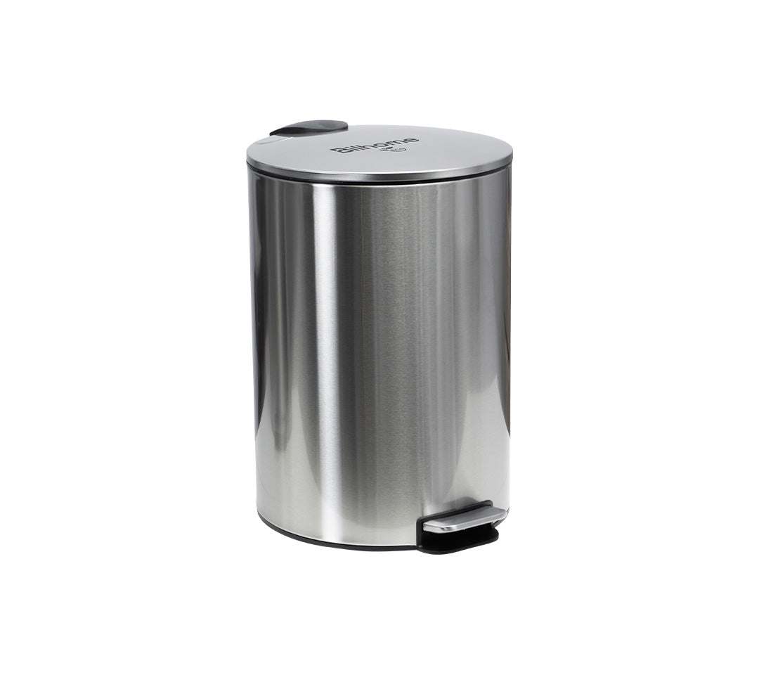 PAPELERA BILHOME CILINDRICA ACERO INOXIDABLE 20L