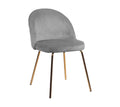 SILLA LETICIA VELVED GOLD COLOR GRIS