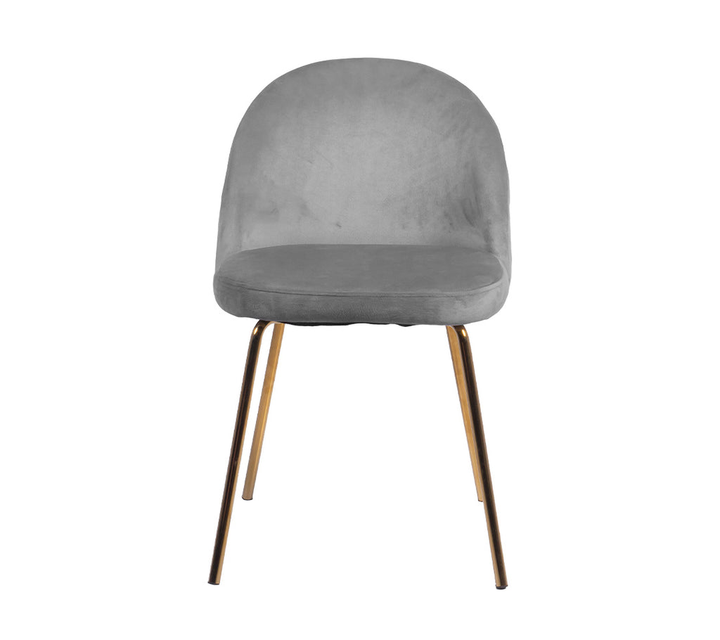 SILLA LETICIA VELVED GOLD COLOR GRIS