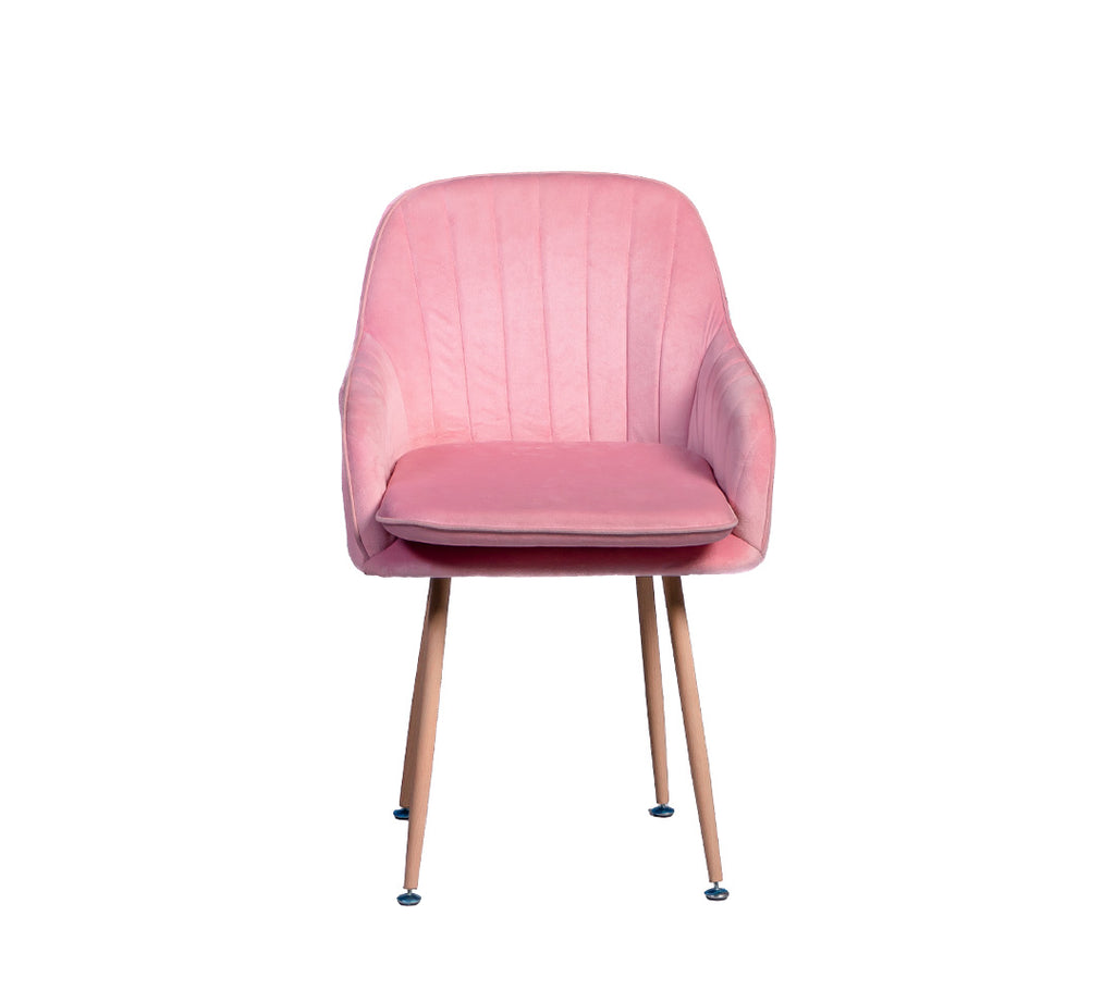 SILLA DE COMEDOR VELVED COLOR ROSE PINK