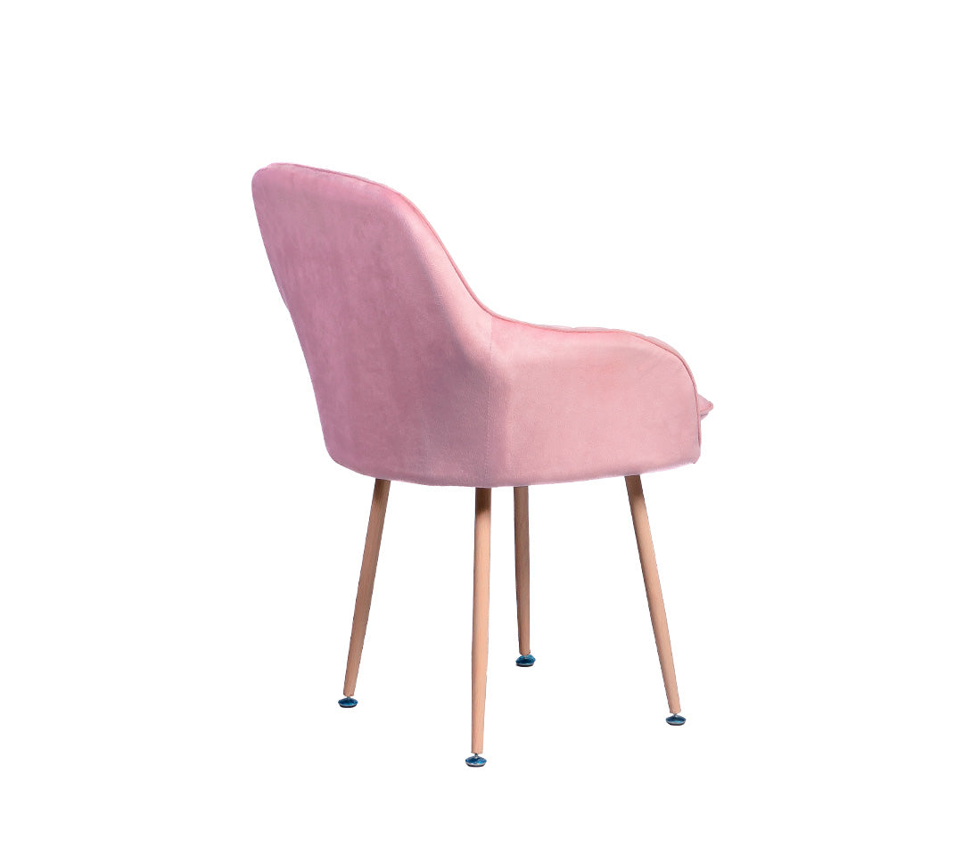 SILLA DE COMEDOR VELVED COLOR ROSE PINK