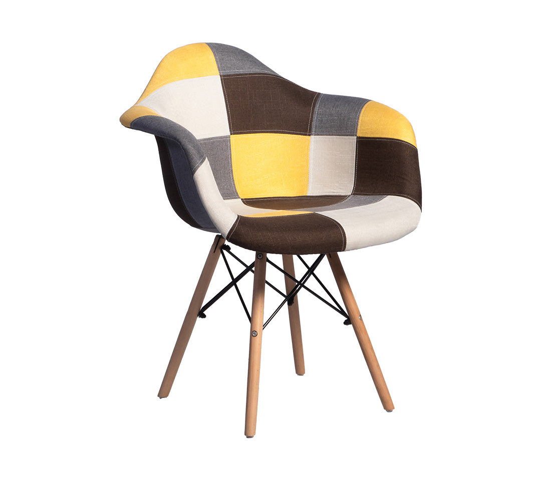 SILLA EAMES CON BRAZOS TAPIZADA MODERNA