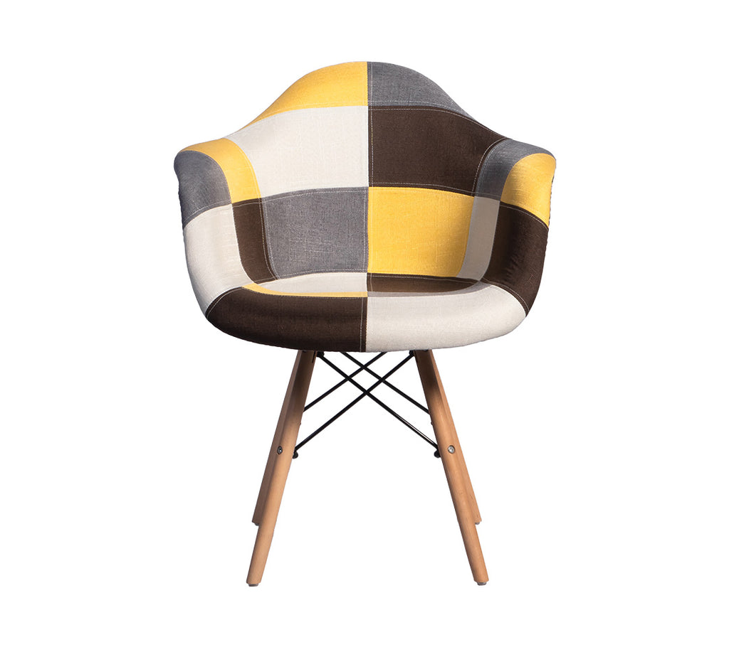 SILLA EAMES CON BRAZOS TAPIZADA MODERNA