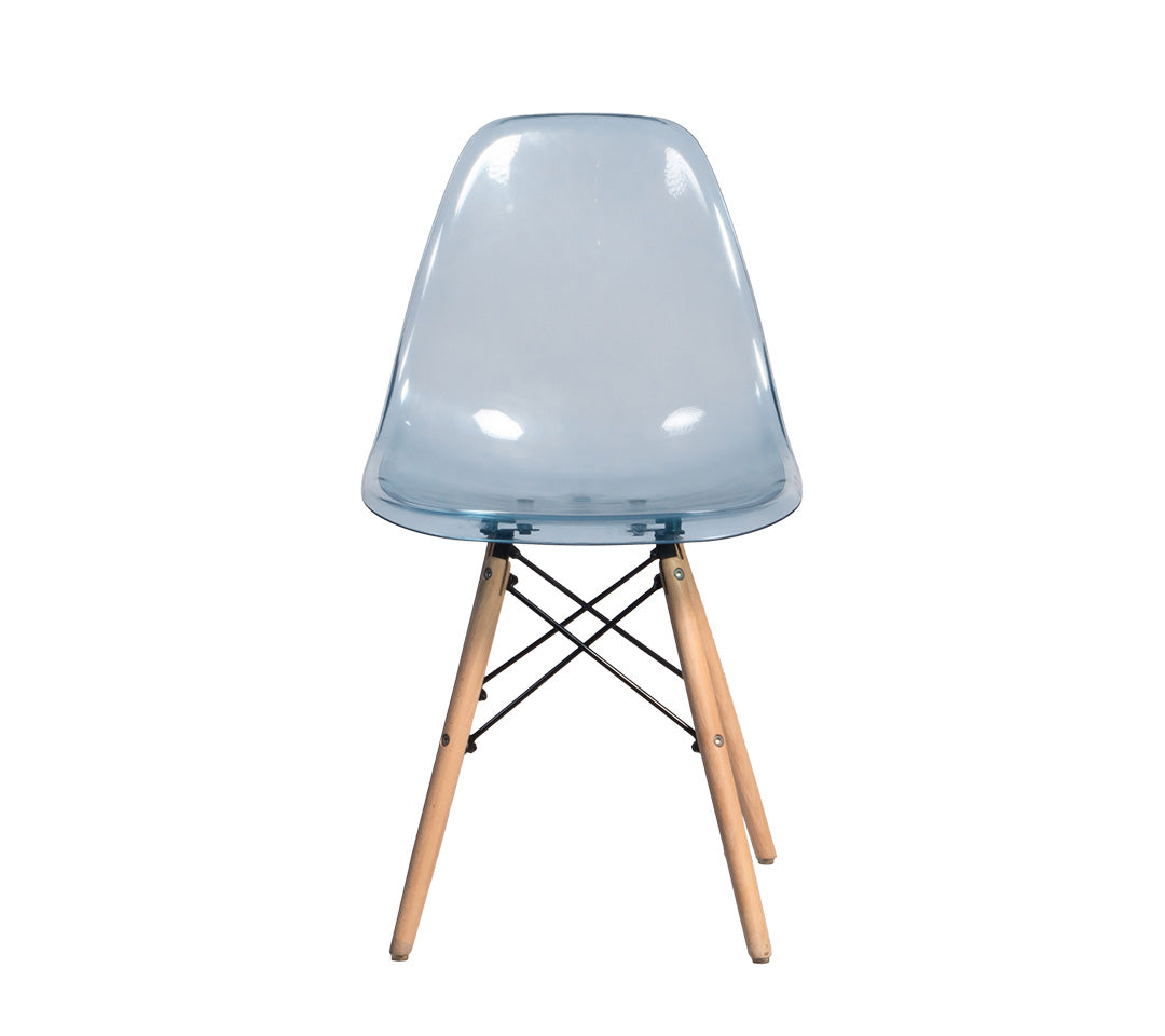 SILLA EAMES S/B TRANSPARENTE AZUL