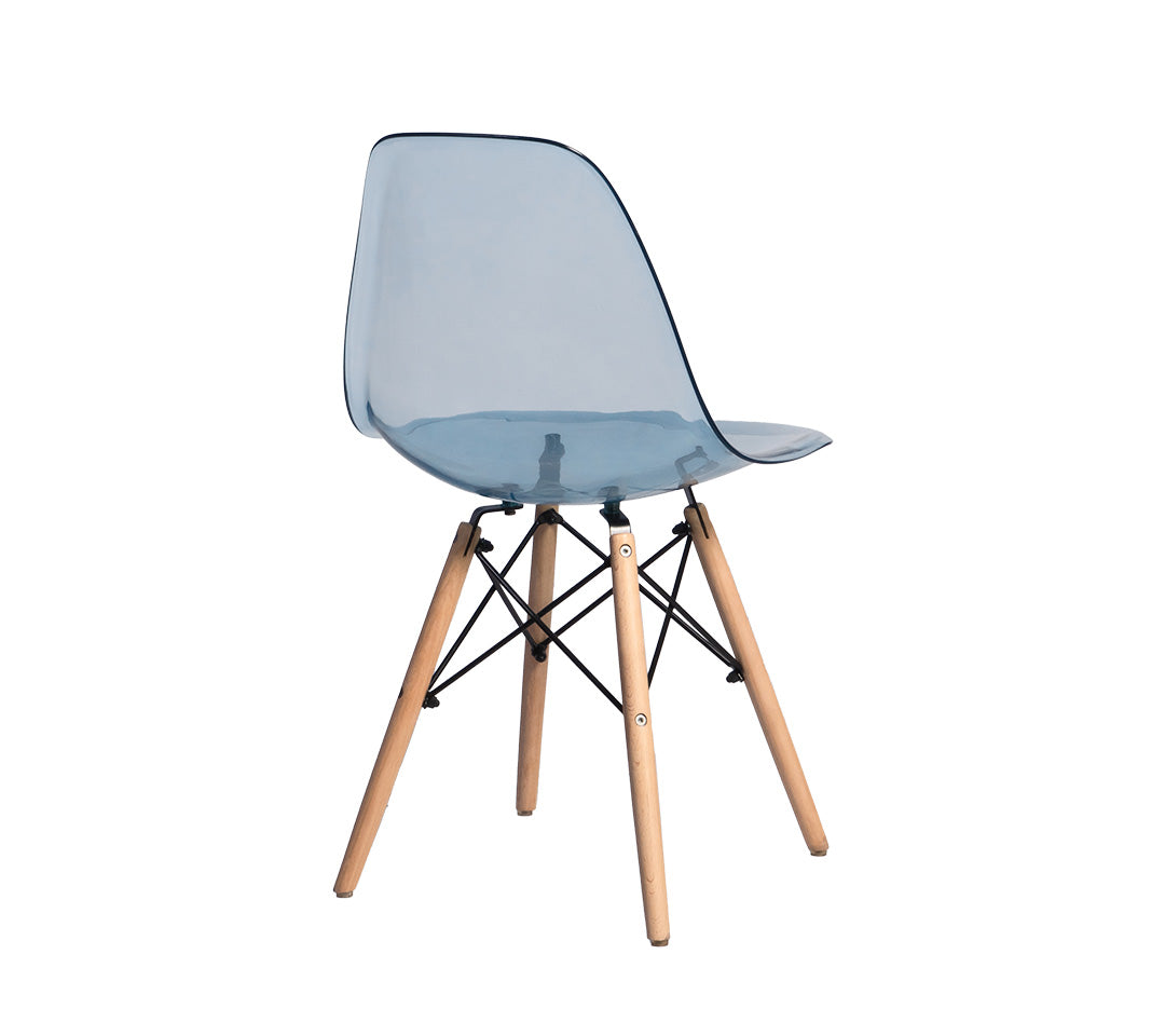 SILLA EAMES S/B TRANSPARENTE AZUL