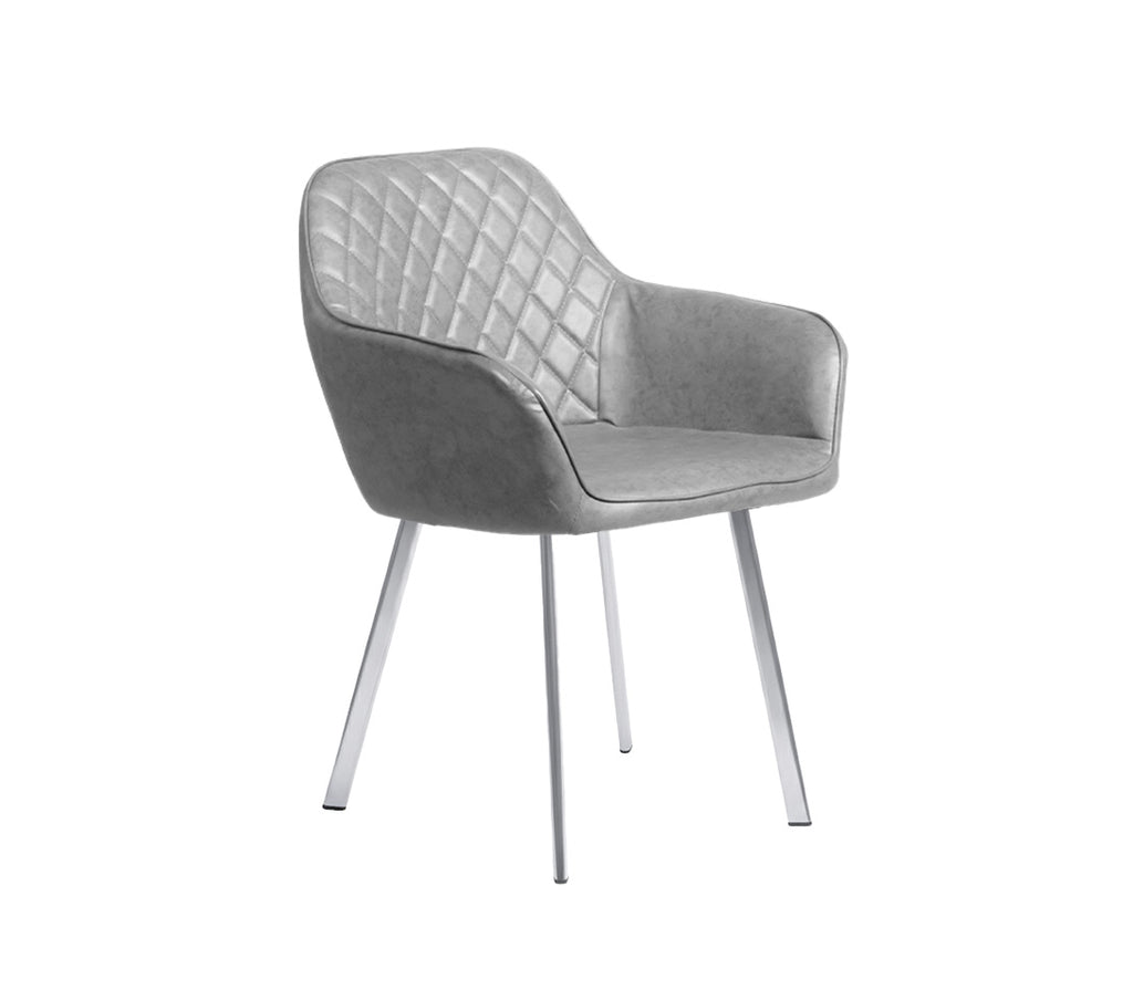 SILLA VELVED BIPIEL PATAS CHROME