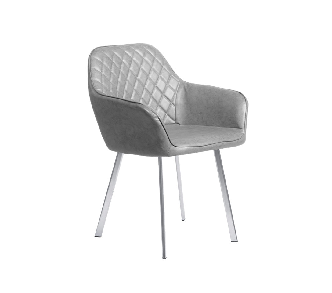 SILLA VELVED BIPIEL PATAS CHROME