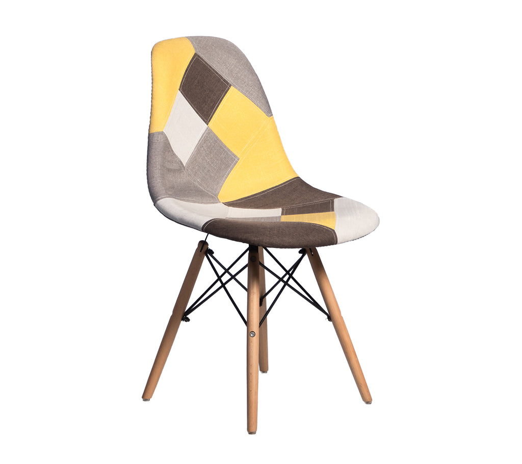 SILLA EAMES TAPIZADA MODERNA S/BRAZOS