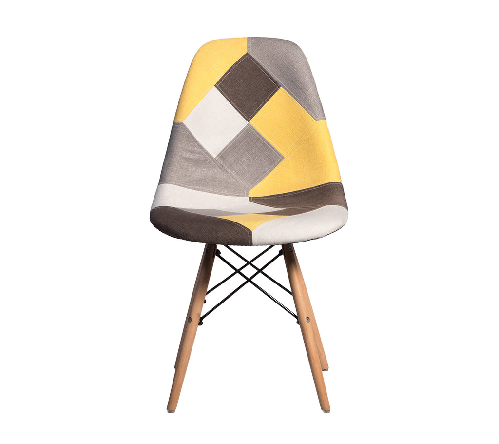SILLA EAMES TAPIZADA MODERNA S/BRAZOS