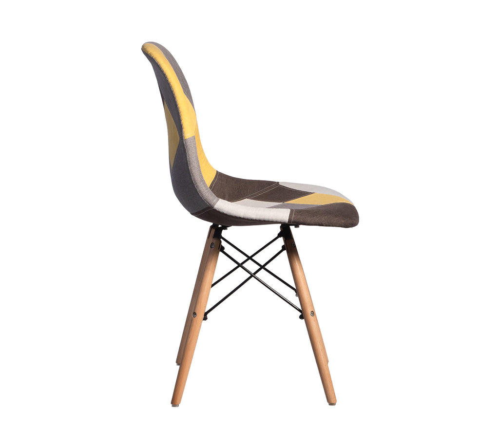SILLA EAMES TAPIZADA MODERNA S/BRAZOS