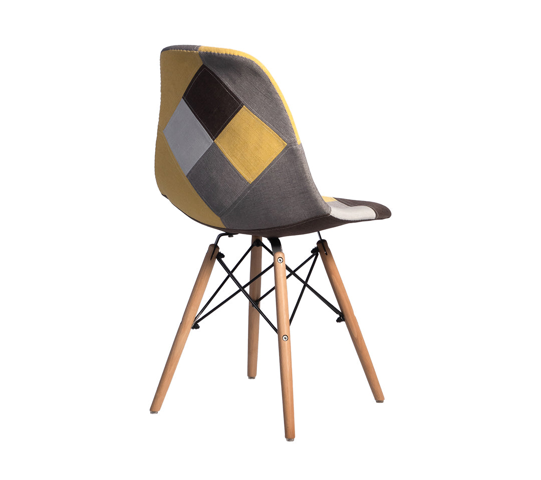 SILLA EAMES TAPIZADA MODERNA S/BRAZOS