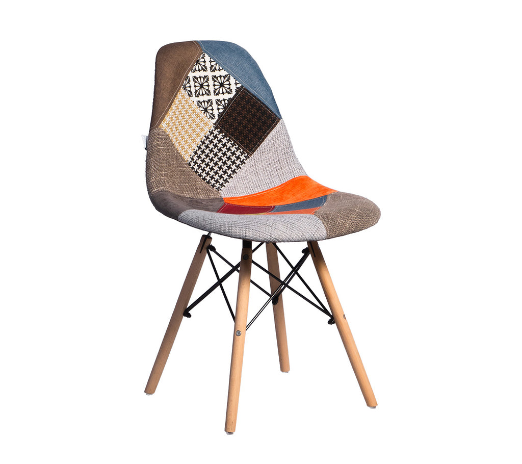 SILLA EAMES TAPIZADA VINTAGE S/BRAZOS