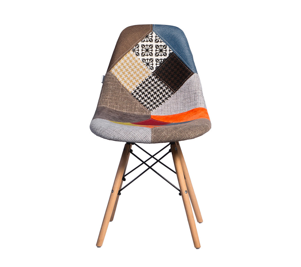 SILLA EAMES TAPIZADA VINTAGE S/BRAZOS