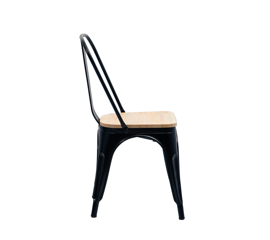 SILLA TOLIX ASIENTO DE MADERA