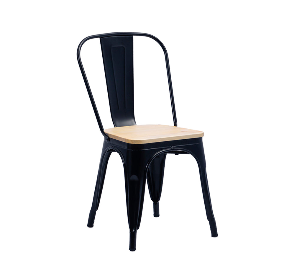 SILLA TOLIX ASIENTO DE MADERA