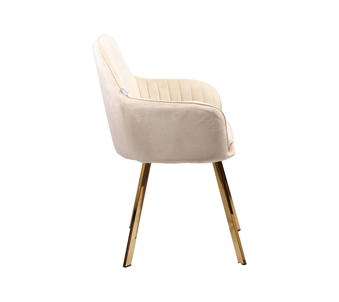 Velved Gold Silla gamuzada - Patas Gold