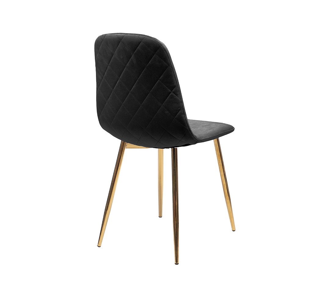 Vivian Gold Silla de tela gamuzada
